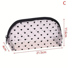 Love Mesh Cosmetic Bag Portable Makeup Case Lanyard Organizer
