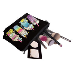 Ice Cream Pattern Makeup Bag Travel Portable Cartoon Makeup Case