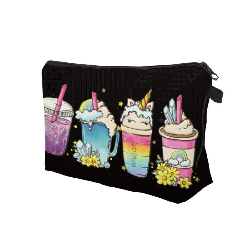 Ice Cream Pattern Makeup Bag Travel Portable Cartoon Makeup Case