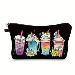 Ice Cream Pattern Makeup Bag Travel Portable Cartoon Makeup Case