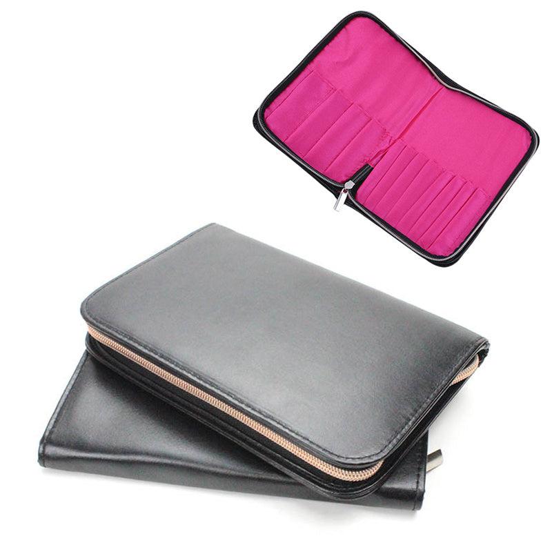 12 Holes Makeup Brush Holder Zipper Bag Organizer