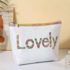 Sequins Makeup Bag Portable Travel Cosmetic Organizer