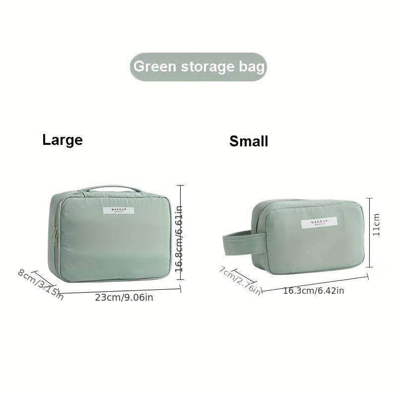 2pcs Travel Makeup Bag Cosmetic Case For Women And Girls