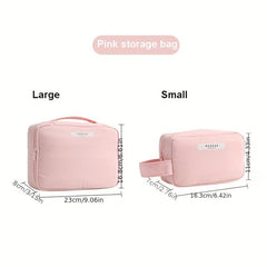 2pcs Travel Makeup Bag Cosmetic Case For Women And Girls