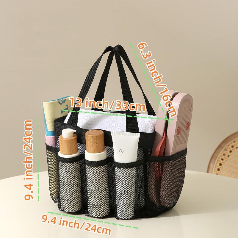 2Pcs Mesh Shoulder Storage Beach Bags Lightweight High Capacity Toiletry Bag