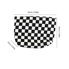 Plaid Pattern Cosmetic Bag Makeup Bag Large Capacity Purse Travel Bag
