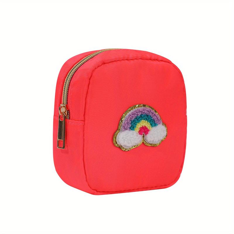 Embroidered Cartoon Pattern Cosmetic Bag for Girls