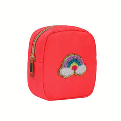 Embroidered Cartoon Pattern Cosmetic Bag for Girls
