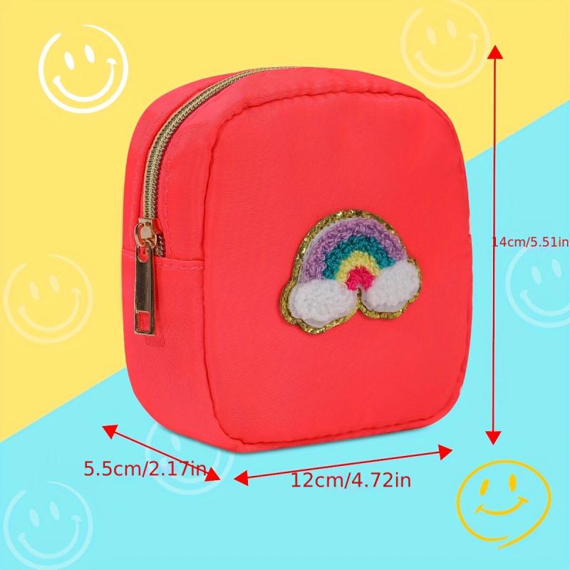 Embroidered Cartoon Pattern Cosmetic Bag for Girls