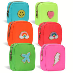 Embroidered Cartoon Pattern Cosmetic Bag for Girls