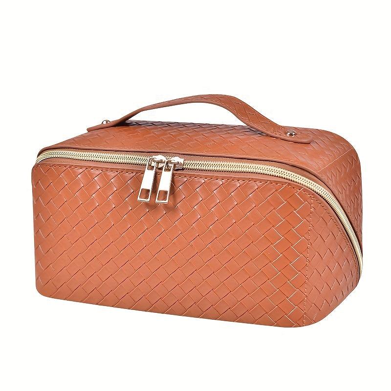 Large Capacity Travel Cosmetic Bag PU Leather Waterproof