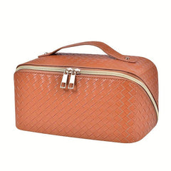 Large Capacity Travel Cosmetic Bag PU Leather Waterproof