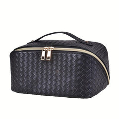 Large Capacity Travel Cosmetic Bag PU Leather Waterproof
