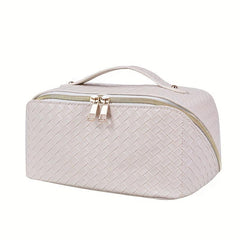 Large Capacity Travel Cosmetic Bag PU Leather Waterproof
