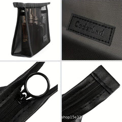 3pcs Mesh Makeup Bag Cosmetic Zipper Pouch Travel Storage Bag 3 Sizes