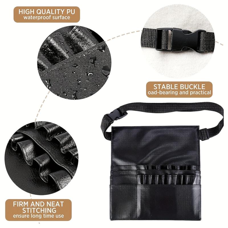 Makeup Brush Bag Waist Pack Foldable Adjustable Apron Bag