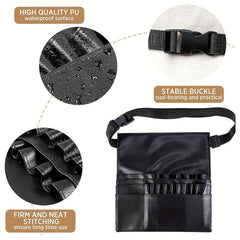Makeup Brush Bag Waist Pack Foldable Adjustable Apron Bag