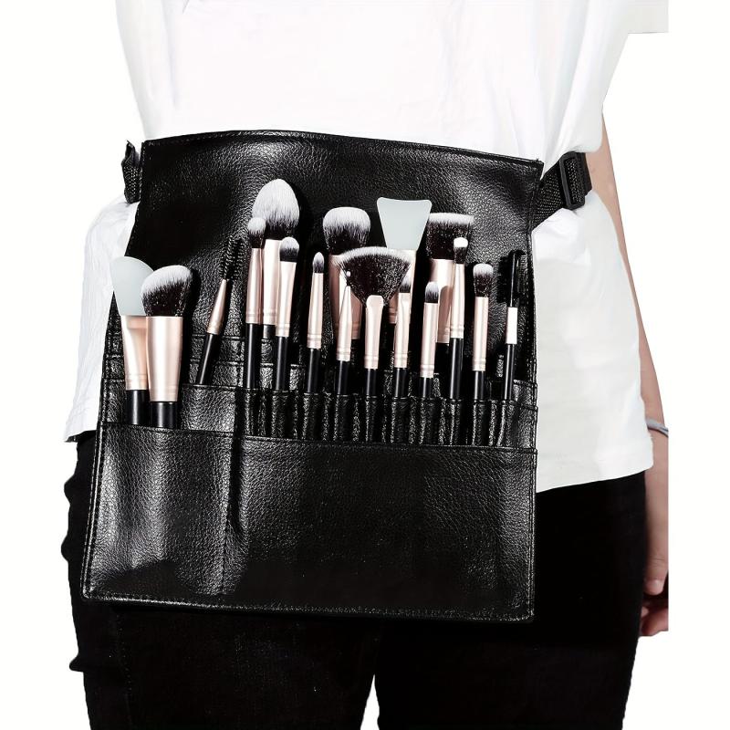 Makeup Brush Bag Waist Pack Foldable Adjustable Apron Bag