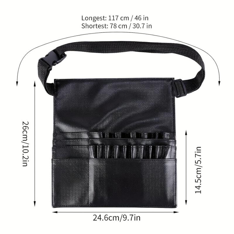 Makeup Brush Bag Waist Pack Foldable Adjustable Apron Bag