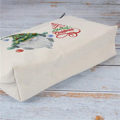 Christmas Makeup Bag Zipper Portable Merry Christmas Santa Pencil Case Women