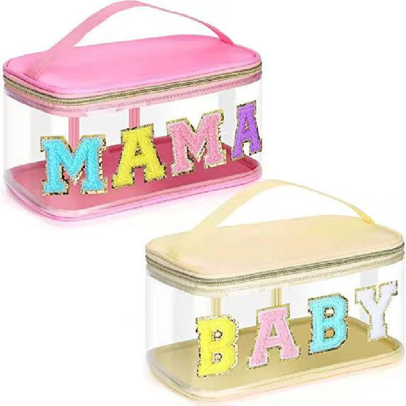 Waterproof Chenille Makeup Bag With Zipper And Handle