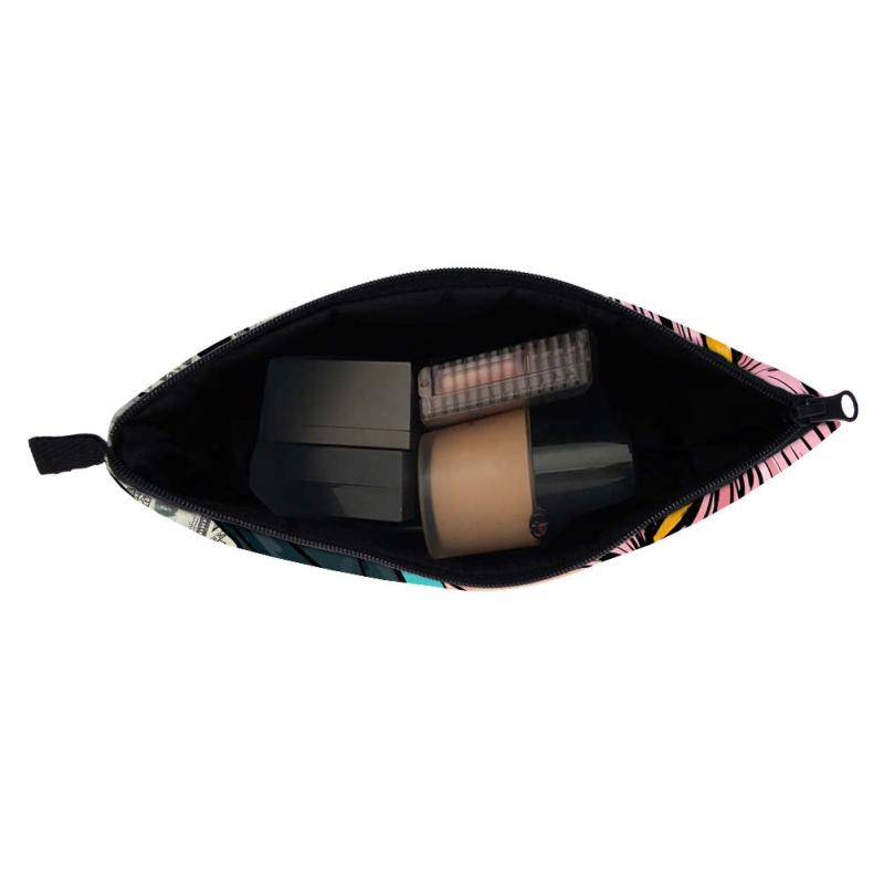 Stylish Cosmetic Bag with Coin Purses & Brush Organizer