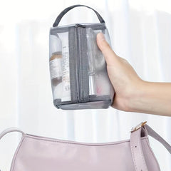Mesh Clear Toiletry Bag Makeup Brushes Holder Travel Organizer