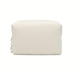 Mini Solid Cosmetic Bag PU Leather Waterproof Makeup Bag