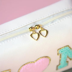 Preppy Makeup Bag Letter Waterproof Ladies Cosmetic Storage Purse Skincare
