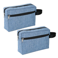 Large Capacity Double Layer Portable Cosmetic Bag Waterproof Travel Toiletry Bag
