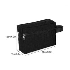 Large Capacity Double Layer Portable Cosmetic Bag Waterproof Travel Toiletry Bag