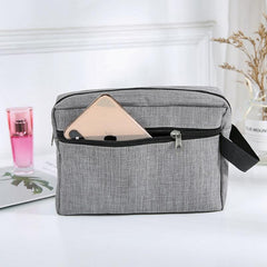 Large Capacity Double Layer Portable Cosmetic Bag Waterproof Travel Toiletry Bag