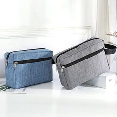 Large Capacity Double Layer Portable Cosmetic Bag Waterproof Travel Toiletry Bag
