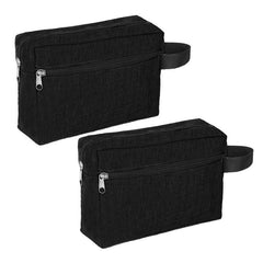 Large Capacity Double Layer Portable Cosmetic Bag Waterproof Travel Toiletry Bag