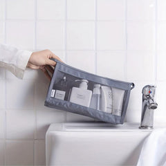 Mesh Storage Bag Toiletry Travel Bag Cosmetic Storage Bag Portable