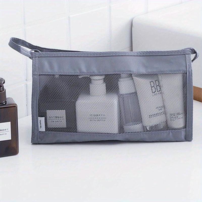 Mesh Storage Bag Toiletry Travel Bag Cosmetic Storage Bag Portable