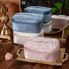 Travel Makeup Bag Small Flannel Cosmetic Case Portable Organizer Toiletry Tote