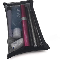 5 Nylon Mesh Cosmetic Bag Makeup Pencil Case Travel Organizers
