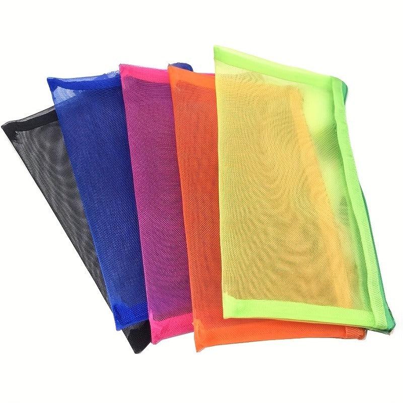 5 Nylon Mesh Cosmetic Bag Makeup Pencil Case Travel Organizers