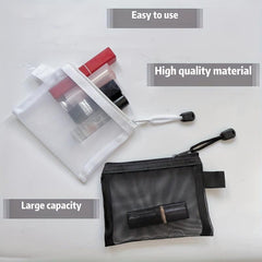 5pcs Zipper Nylon Makeup Bags Beauty Organizer Travel Toiletry Set