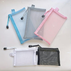 5pcs Zipper Nylon Makeup Bags Beauty Organizer Travel Toiletry Set