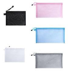 5pcs Zipper Nylon Makeup Bags Beauty Organizer Travel Toiletry Set