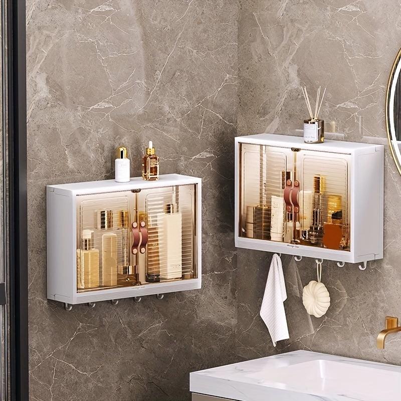 Wall Mounted Storage Box Makeup Organizer Dustproof Skincare Holder