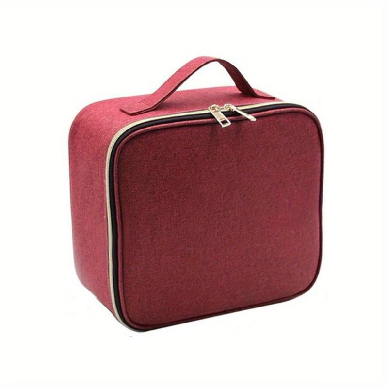 Makeup Bag Organizer With Adjustable Dividers Cosmetic Bag Portable Travel Case