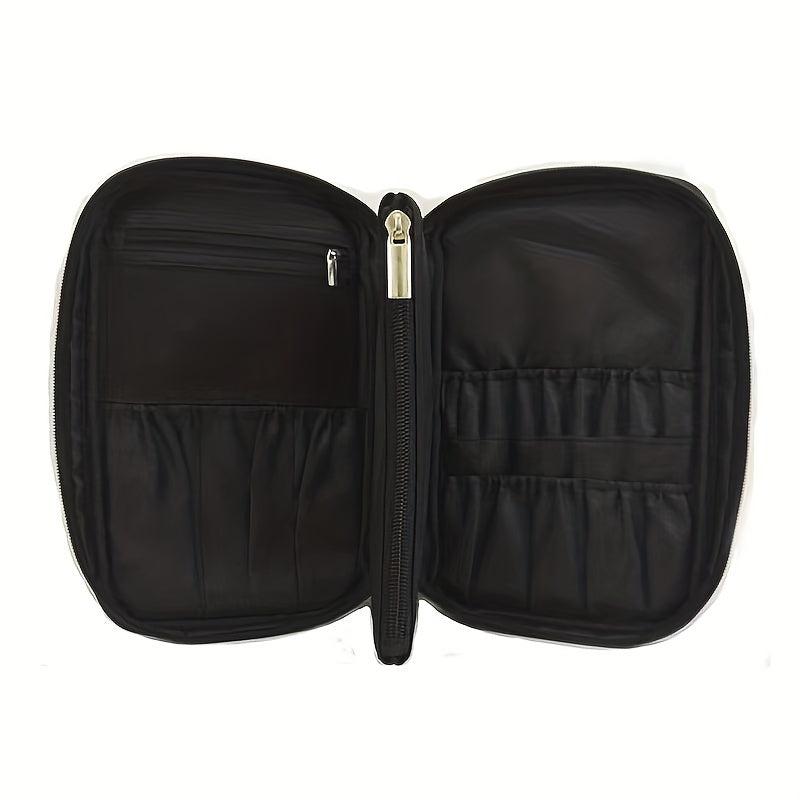Makeup Brushes Organizer Handbag with Belt Strap