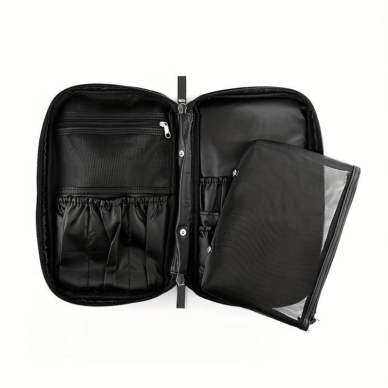 Makeup Brushes Organizer Handbag with Belt Strap
