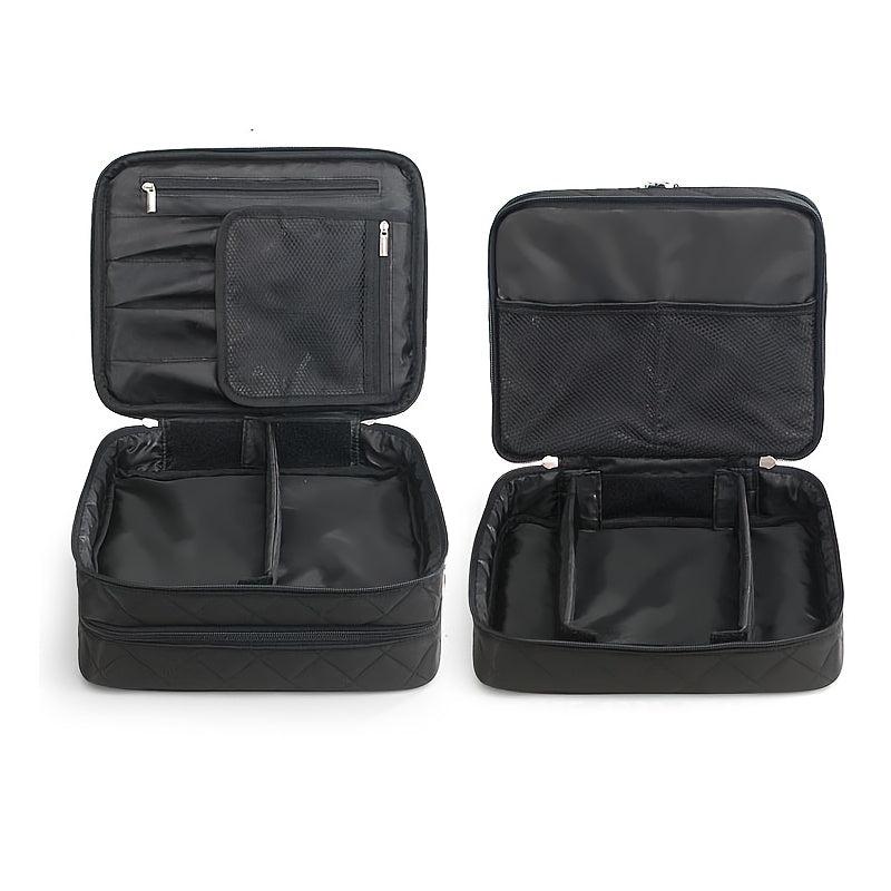 Waterproof Makeup Bag for Women Double Layer Large Capacity Cosmetic Case