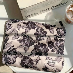 Maple Leaf Print Makeup Bag Cosmetic Travel Toiletry Organizer Clutch Pouch
