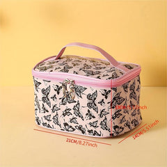 Large Capacity Butterfly Makeup Bag Waterproof Multifunctional with Brush Holder