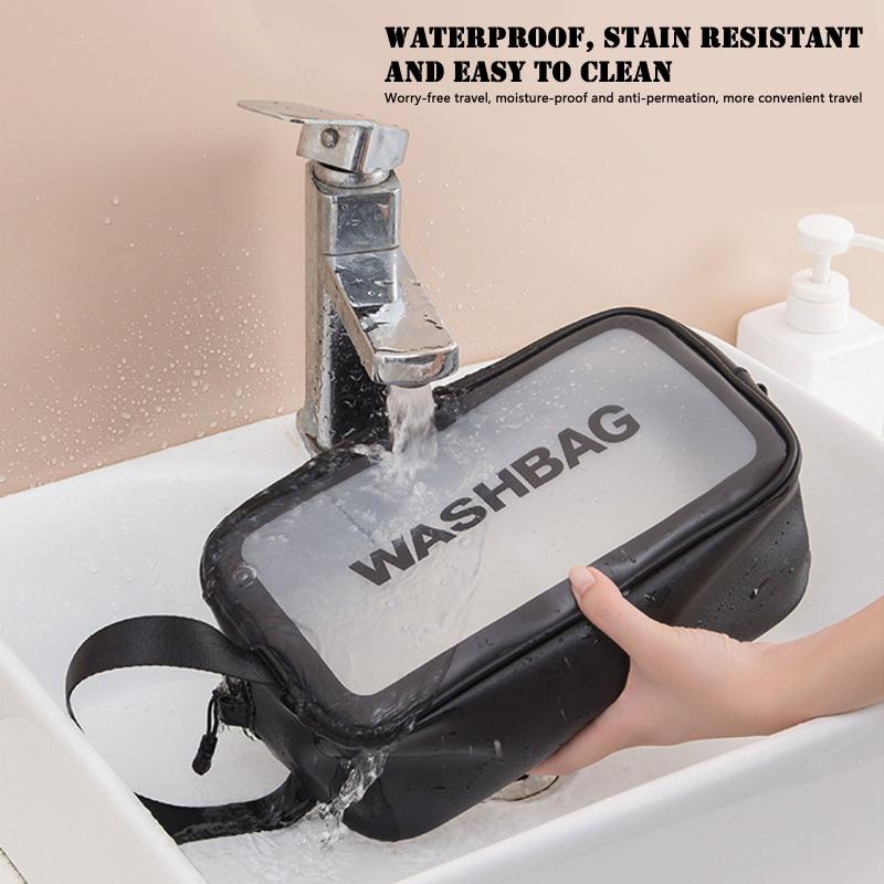 3Pcs Clear Toiletry Bag Waterproof Travel Bag Zippered Makeup Cosmetic Case